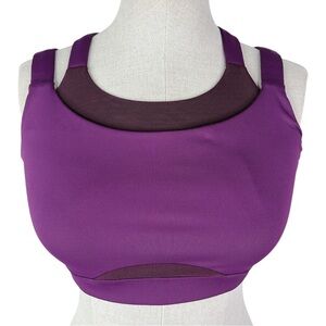 Oiselle Sisters Sports Bra sz 32D * Running Workout Gym Purple Run Sport